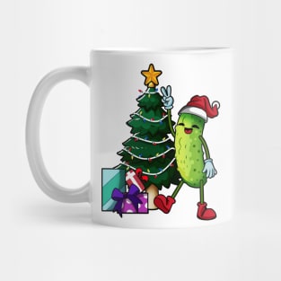 Cartoon Christmas cucumber Mug